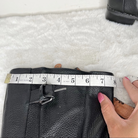 Gentle Souls by Kenneth Cole 3 Buckle Mid-Calf Black Leather Boots in Size 8.5 - Picture 8 of 10